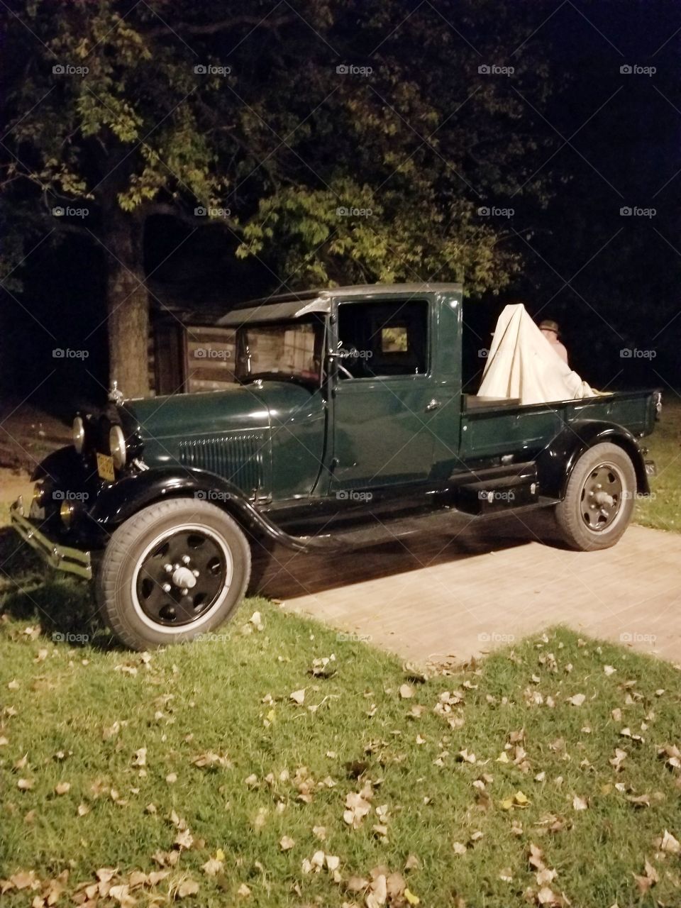vintage car side view