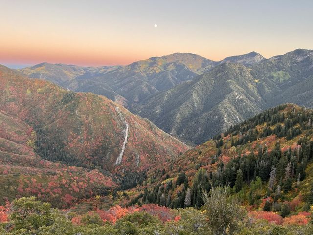 Watching a mountain sunset on an autumn evening full of color is one of life’s greatest joys 