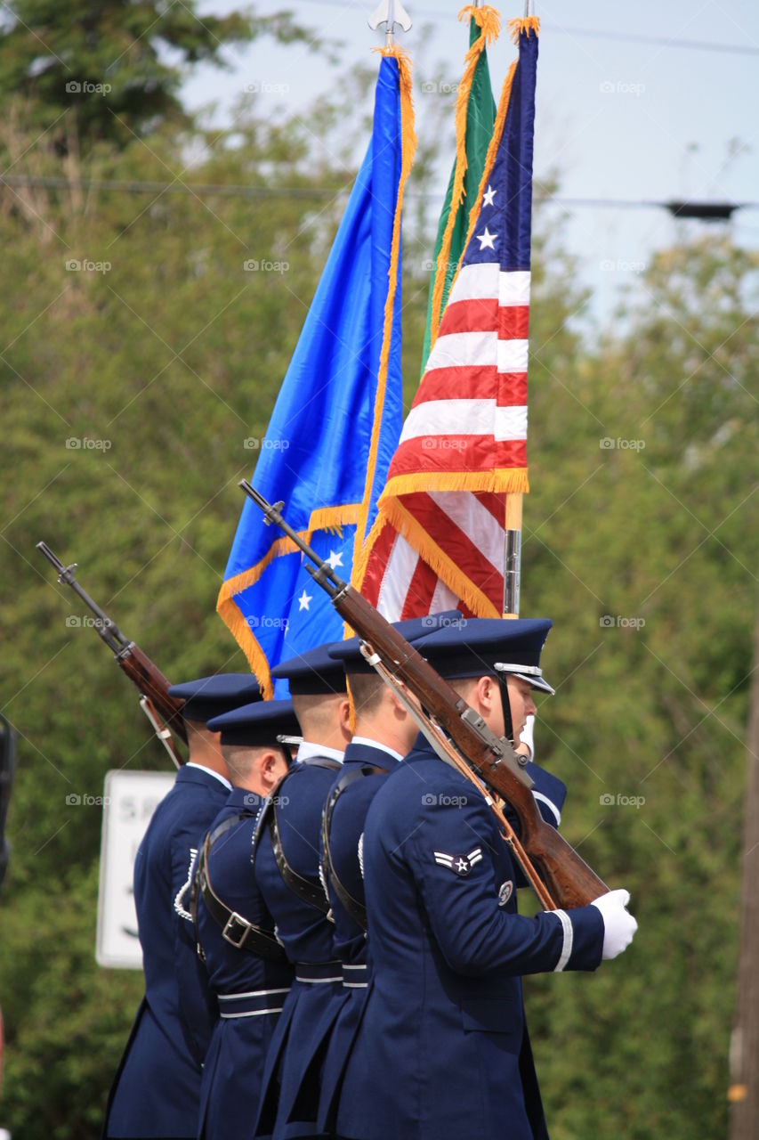 color guard. Taken at Reardan Mule Days Parade 