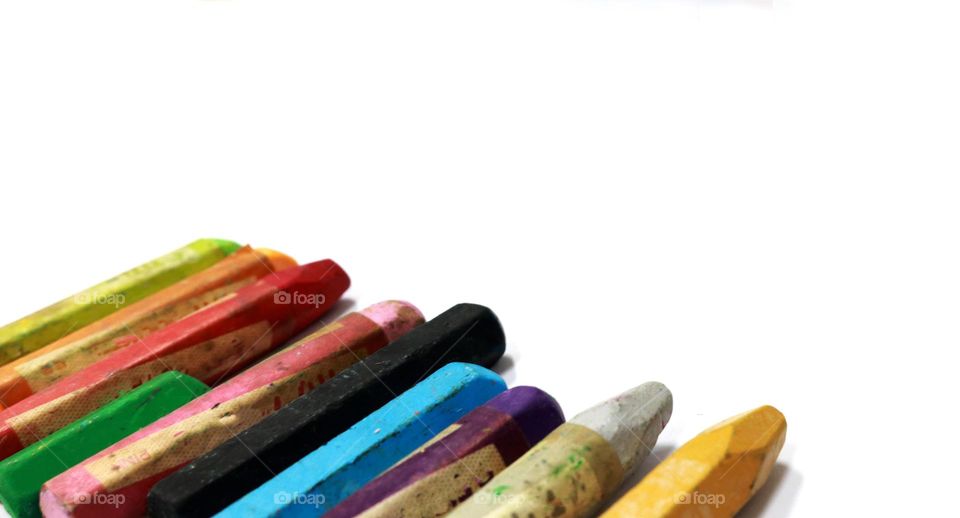 Pastel crayons for painting and drawing, usually used by young children and students
