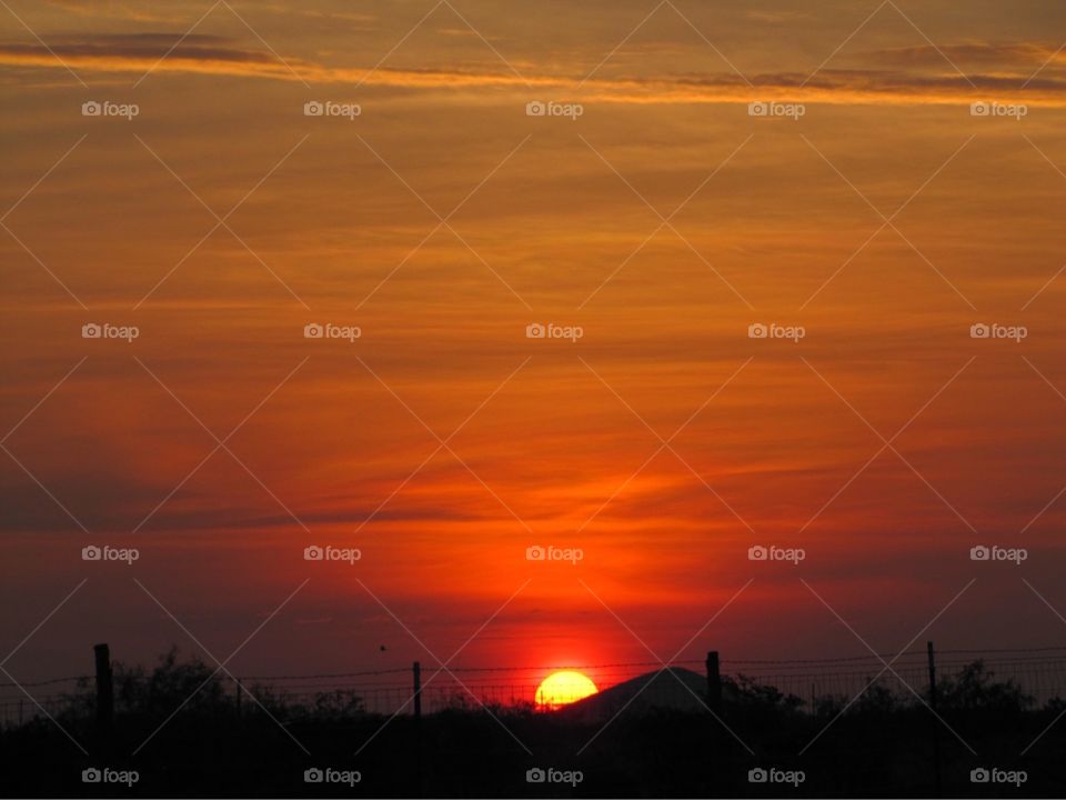 Sunrise over Marathon, Texas