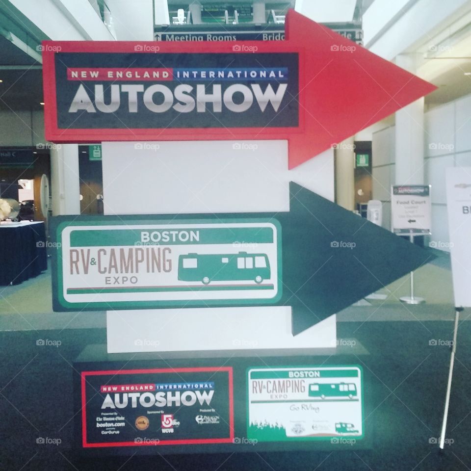 2017 New England Auto Show Boston entrance sign