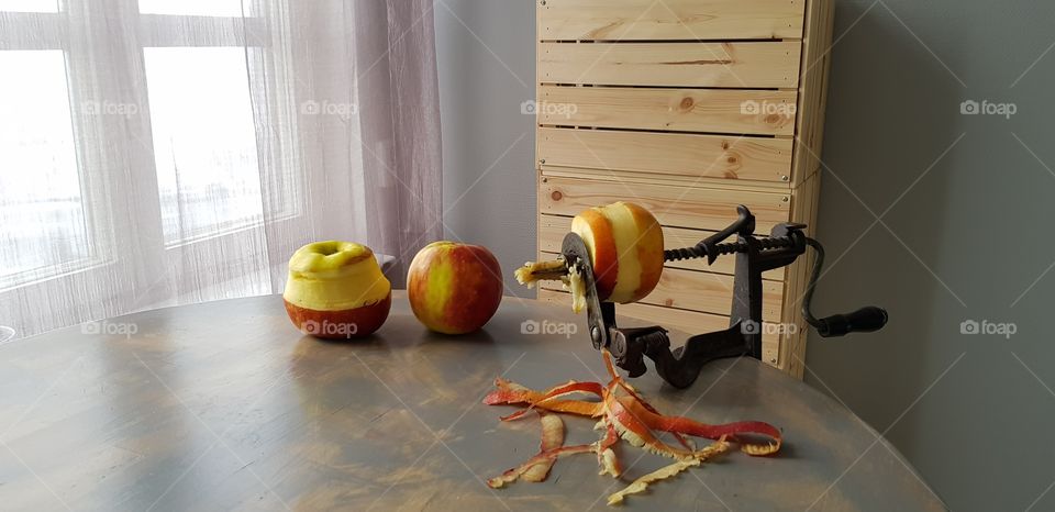 Old apple peeler