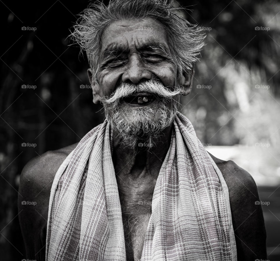 A Story of a farmer who impressed me with his innocent smile.. The moment he smiles when i said your mustache was awesome.... This is that click.... #mustache