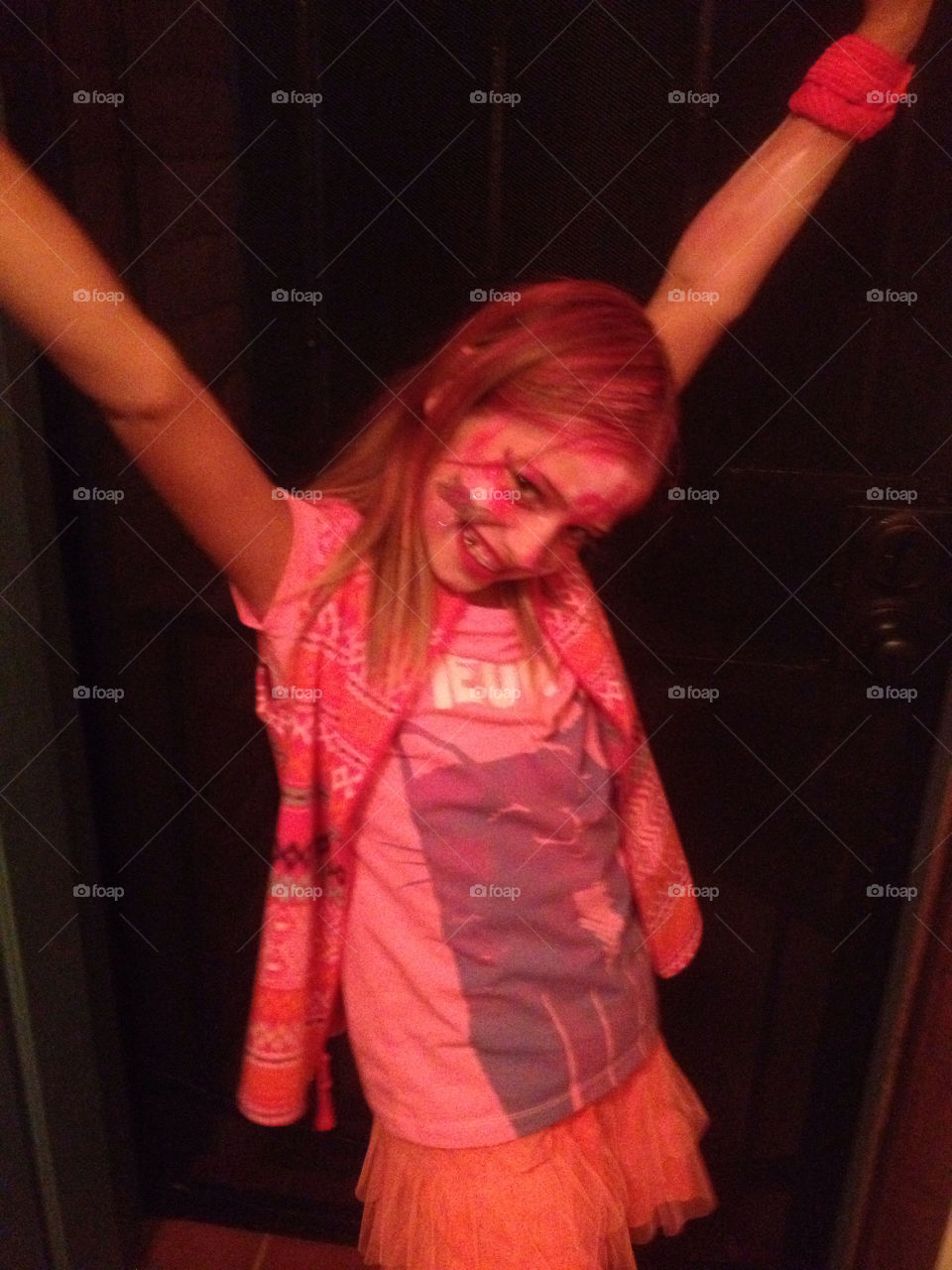 girl happy pink punk by atheneschild