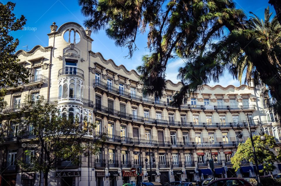 Building exterior of edificio chapa valencia spain