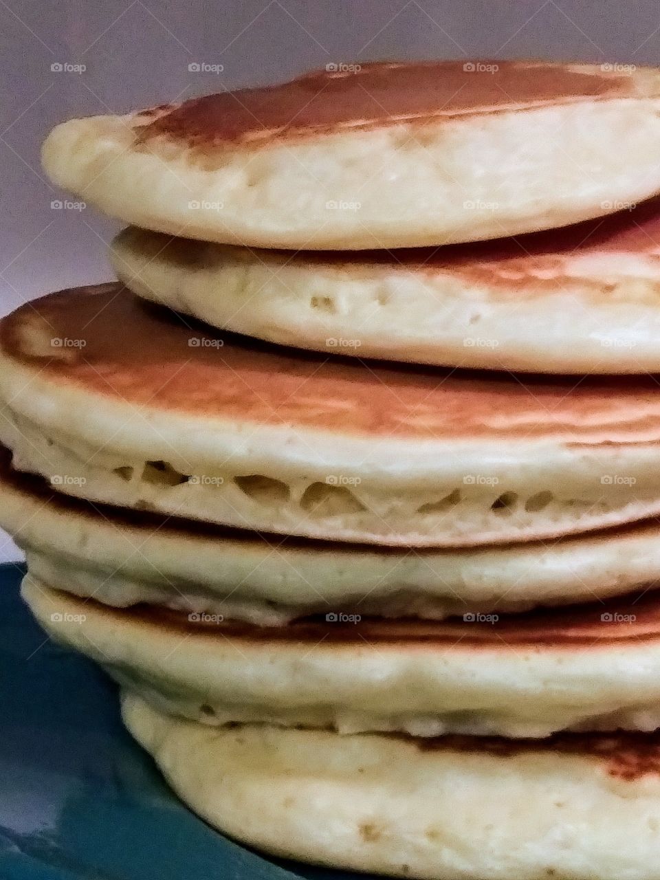 finished pancakes in a stack