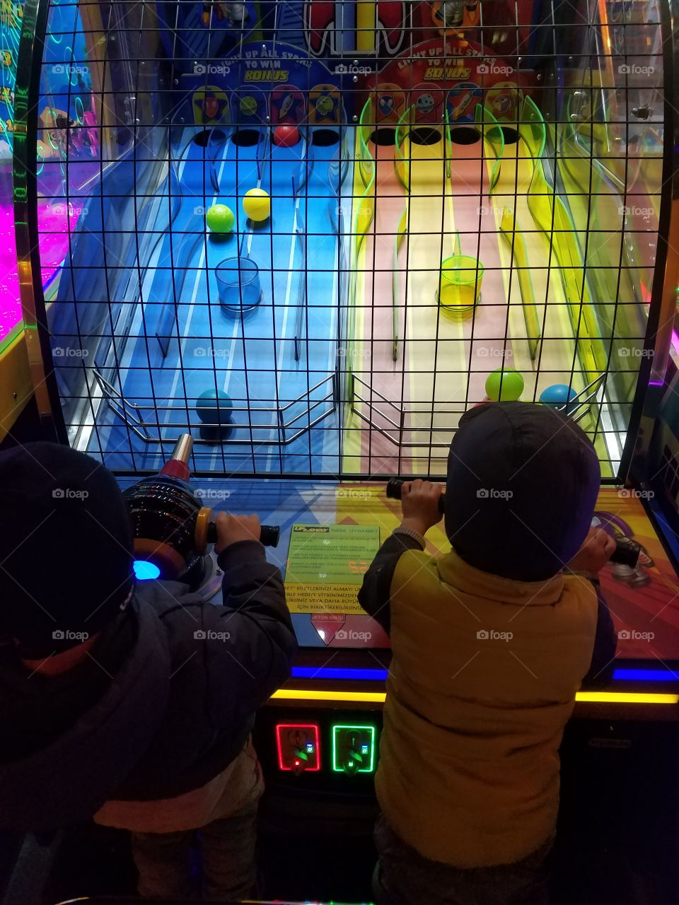 boys at an arcade