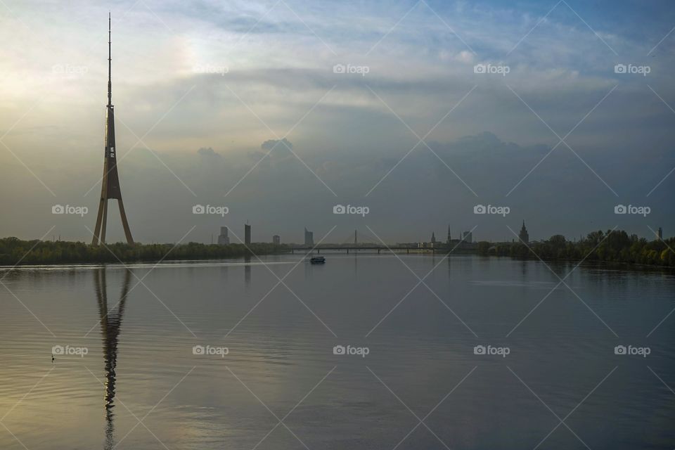 View of Riga, sunset