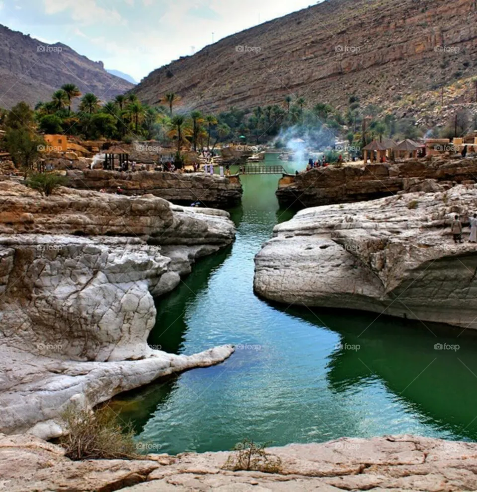 Valley in the middle of the mountains