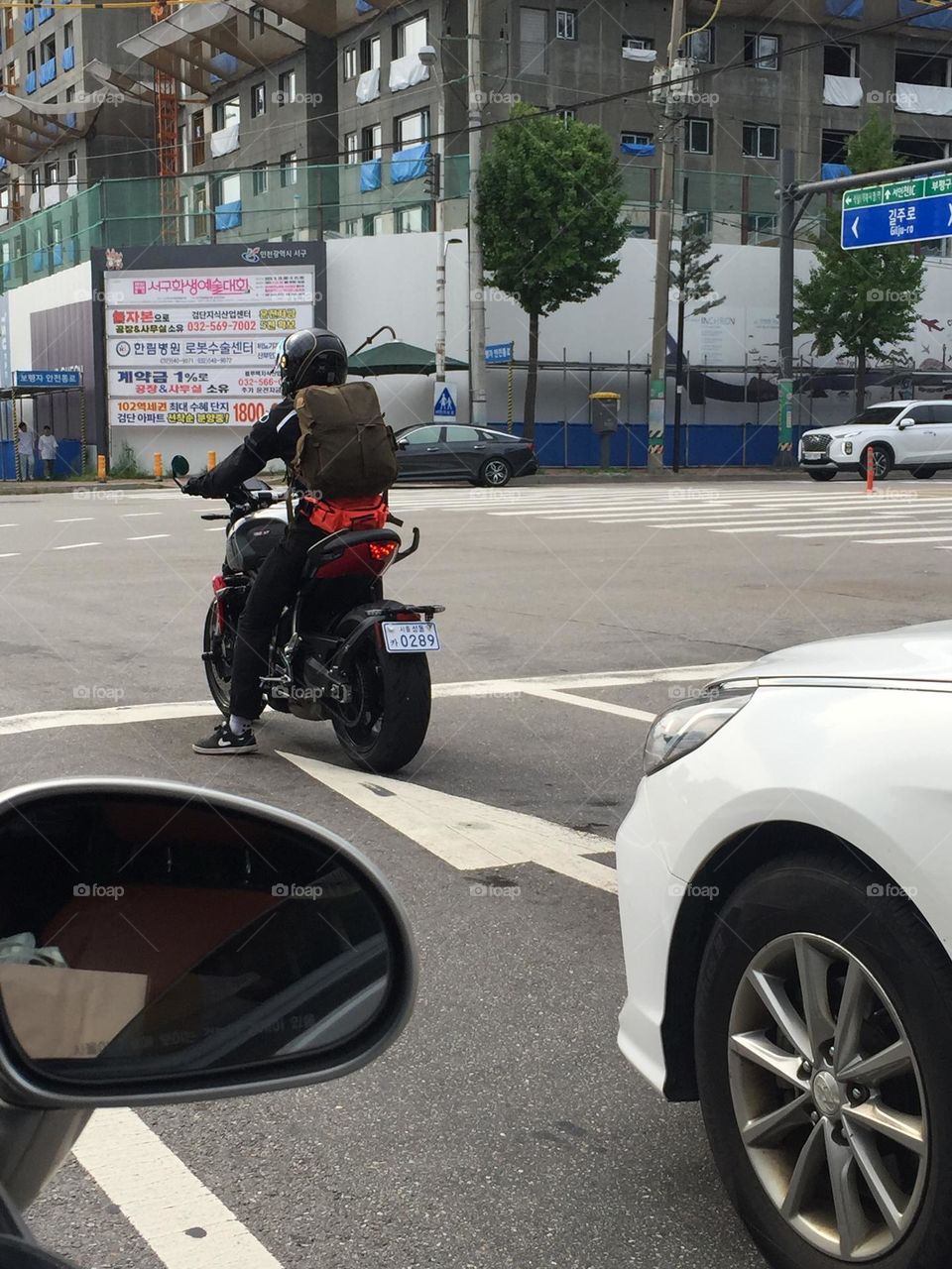 Shooting riding motorcycle 