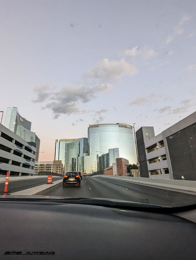 Friday Evening Headed to the Strip Las Vegas Nevada with A Beautiful View.