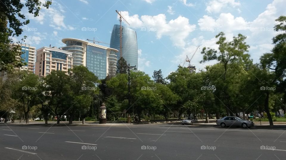 skyscraper anf absheron hotel