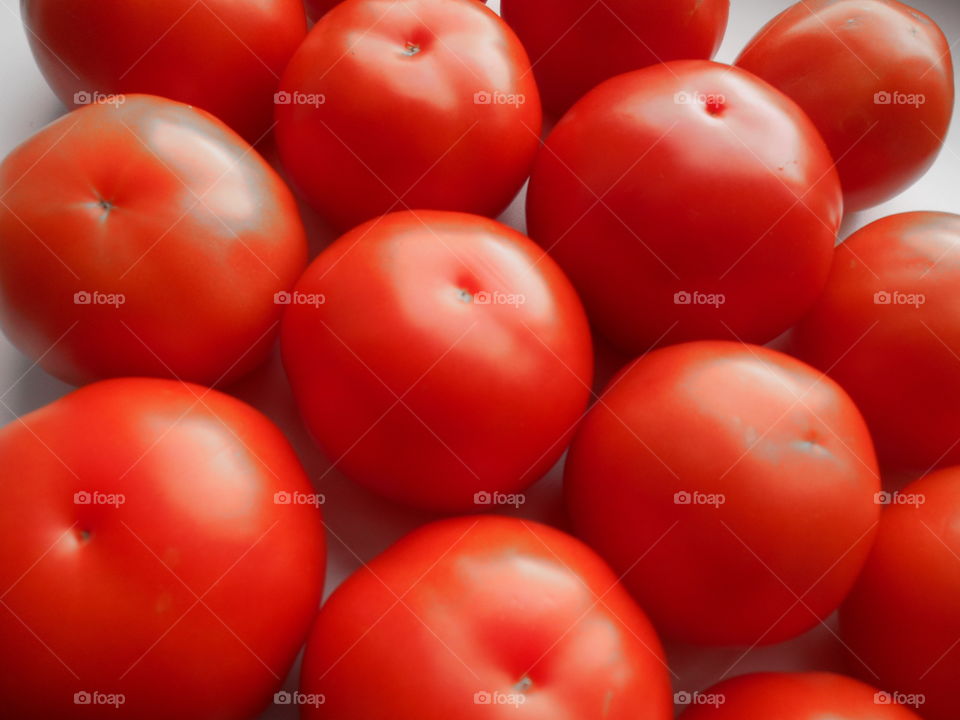 Full frame of juicy tomatoes