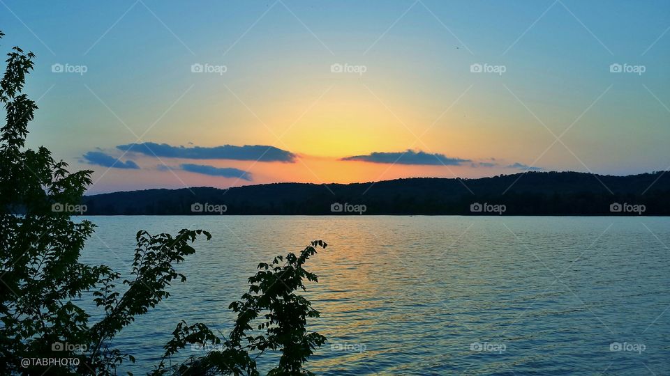 Water, Lake, Landscape, Sunset, No Person