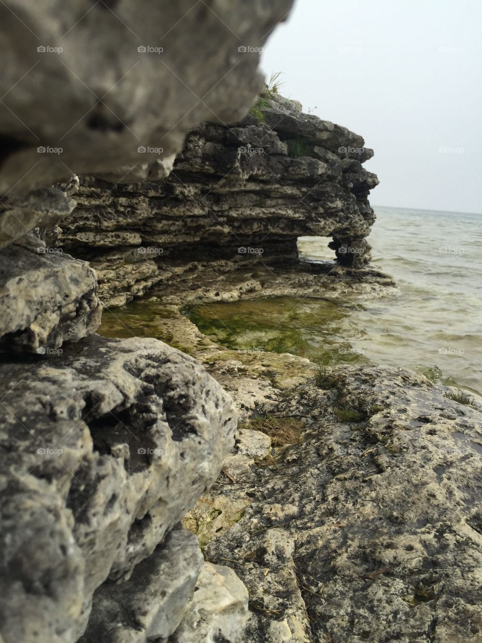 Rocky lakeshore