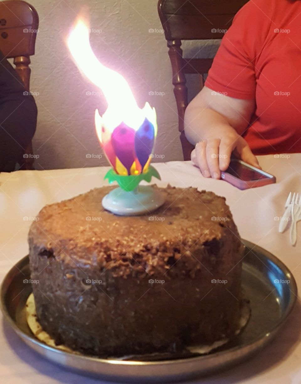 Birthday blooming candle