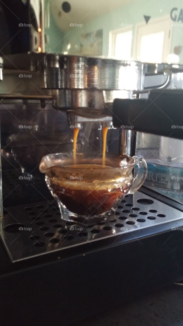 Morning espresso from my Gaggia. I love my espresso!