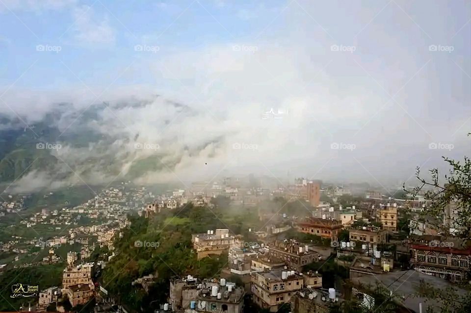 Glory be to God, the magnificent and picturesque view and the natural green trees are a view that is nothing more wonderful than it