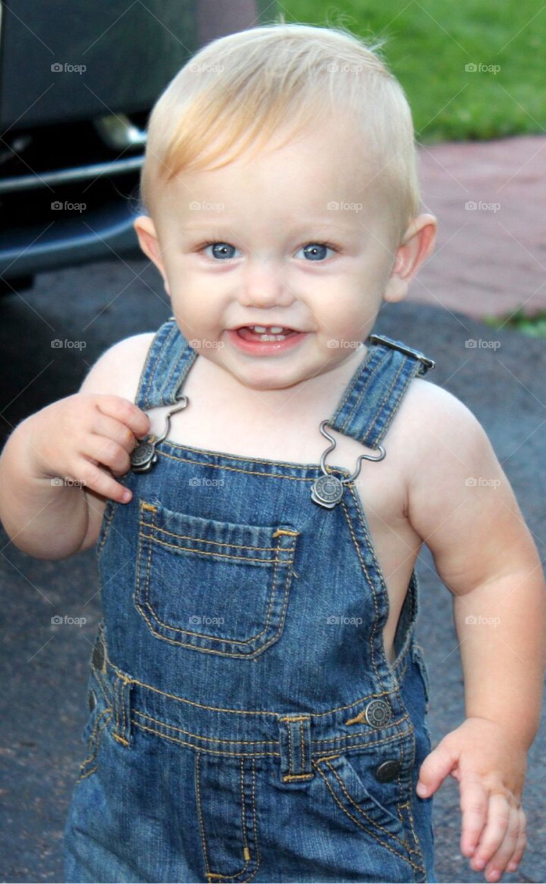 Portrait of a cute smiling boy