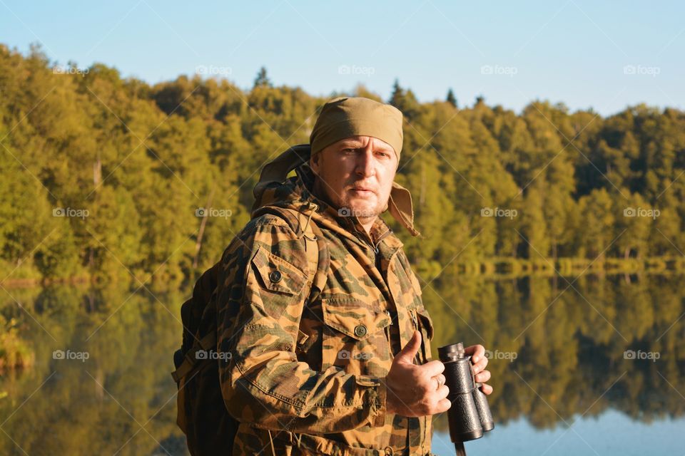 Outdoors man portrait