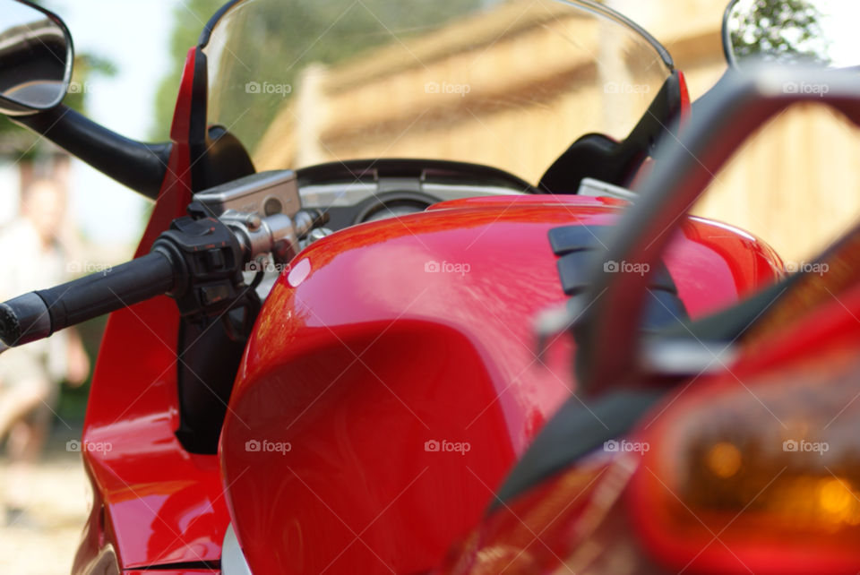 red bike speed motorbike by Pahars
