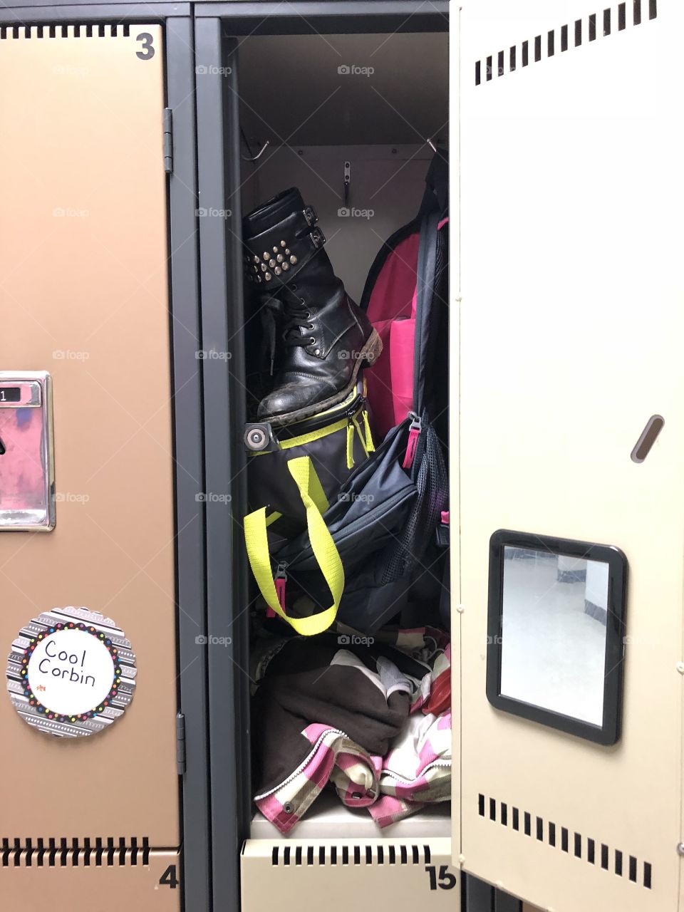 Cluttered locker