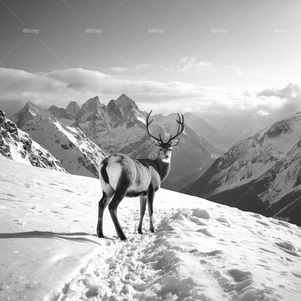 Snowboarding mountain 