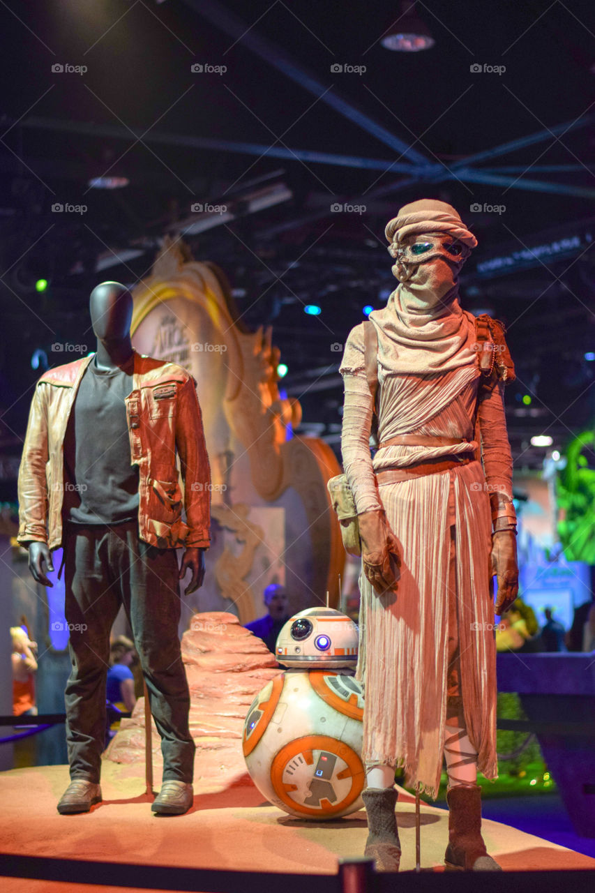A rebel con. Taken at D23 expo in 2015. Star Wars exhibit for upcoming film "the force awakens"