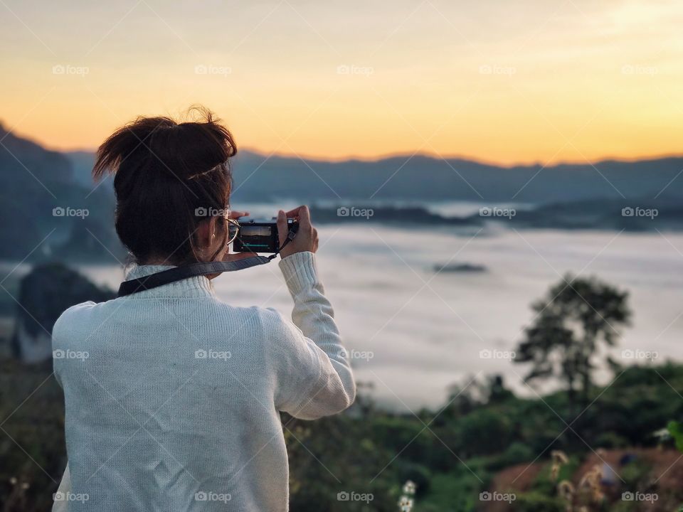 Women taking a photo 