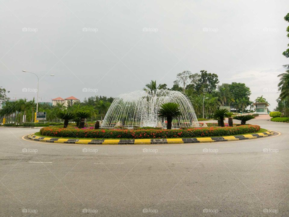 fountain roundabout