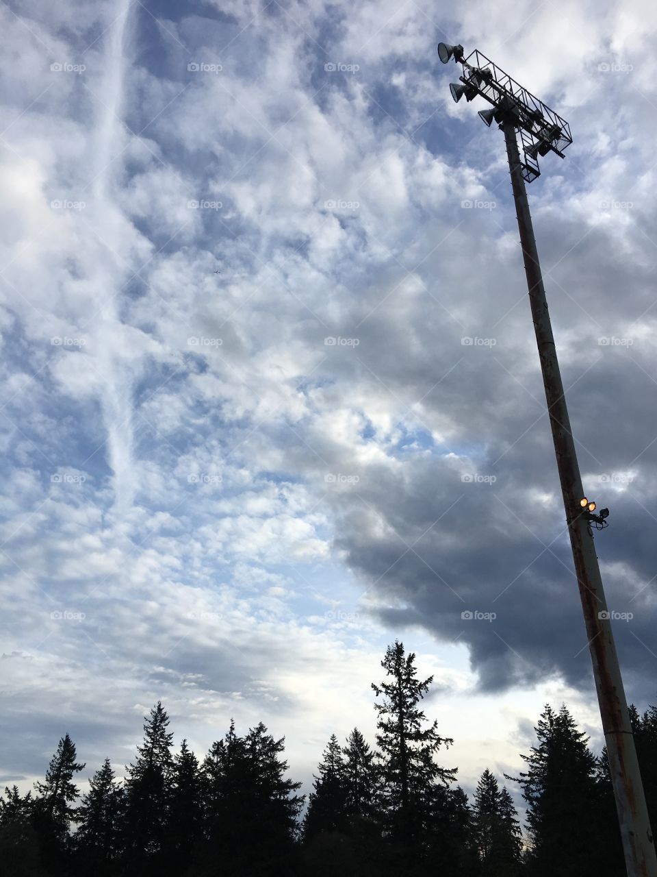 Clouds with stadium light