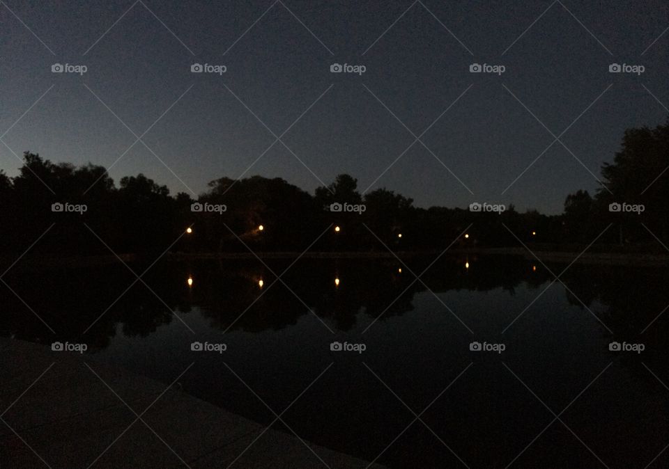 Reflection. Pond at Doling park