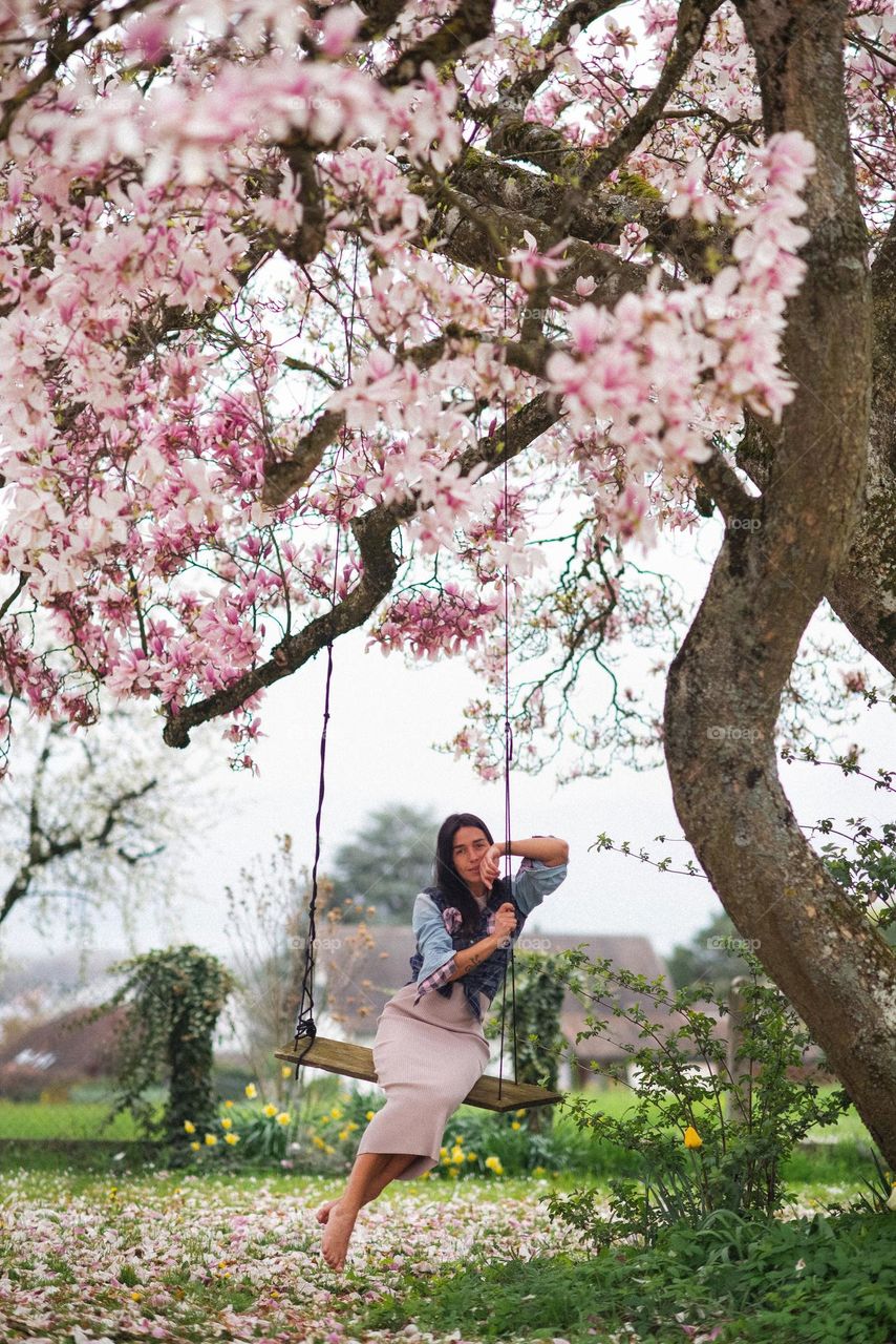 Colours of spring, beautiful women 