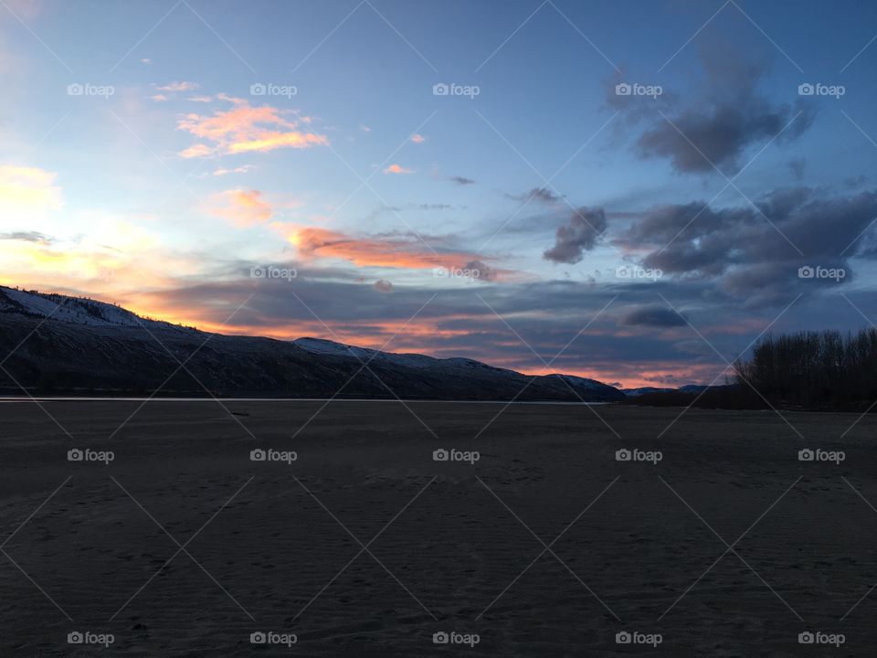 Beautiful beach sunset 