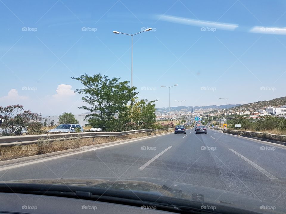 highway drive to Thesaloniki, Greece, Europe