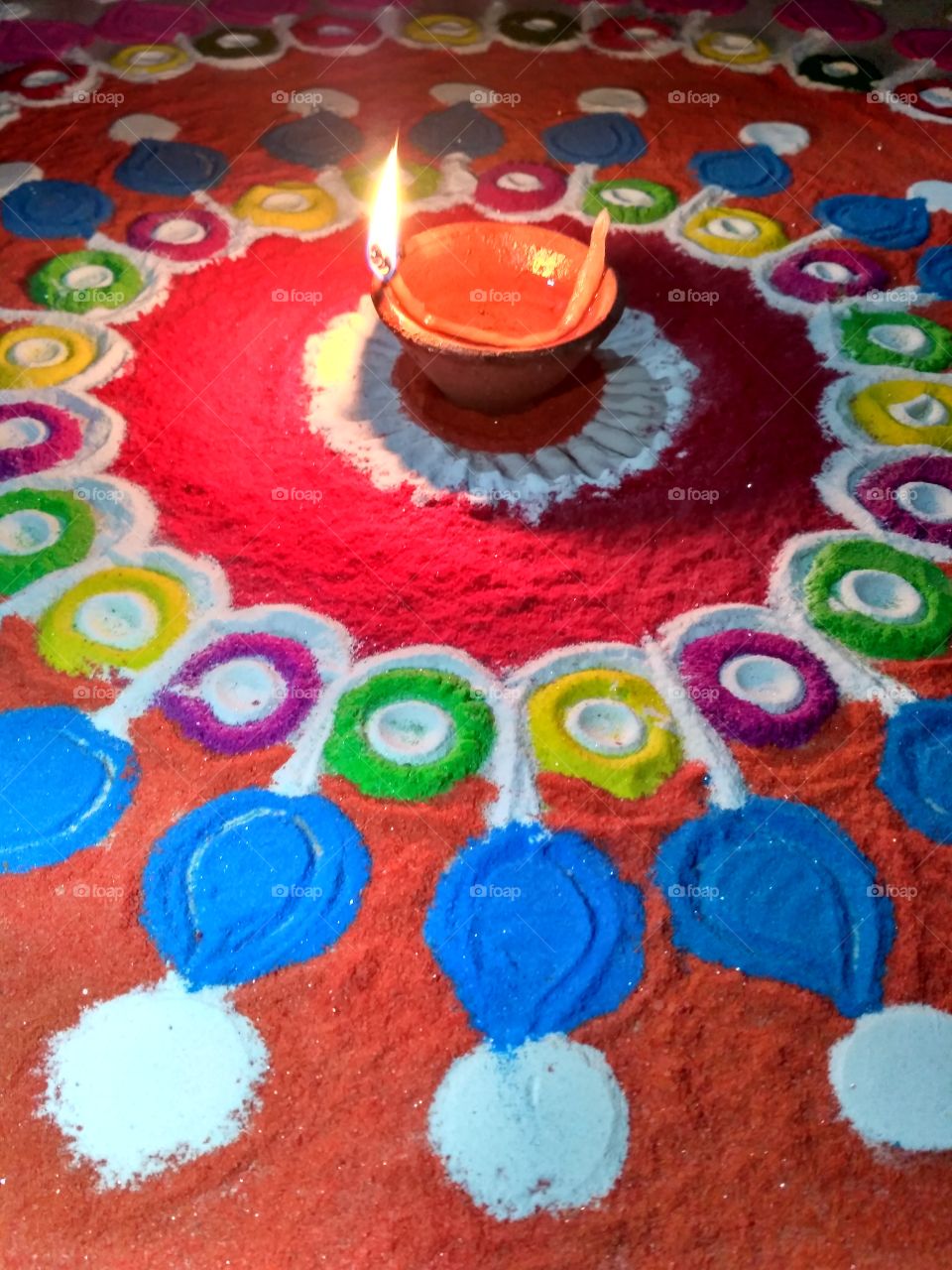 Diwali Rangoli / Indian traditions / Festival of Joy / Colorful Art / creative / light and lamps / India