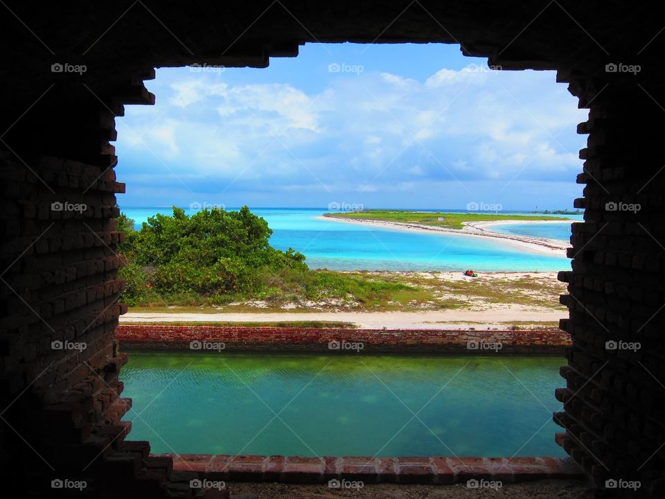 Blue paradise. Shot out one of the Canon ports at Fort Jefferson Island, facing turtle Island.