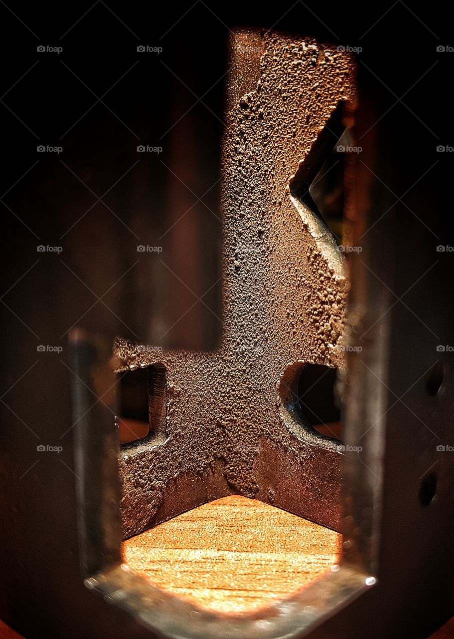 Different holes in a steel hollow section