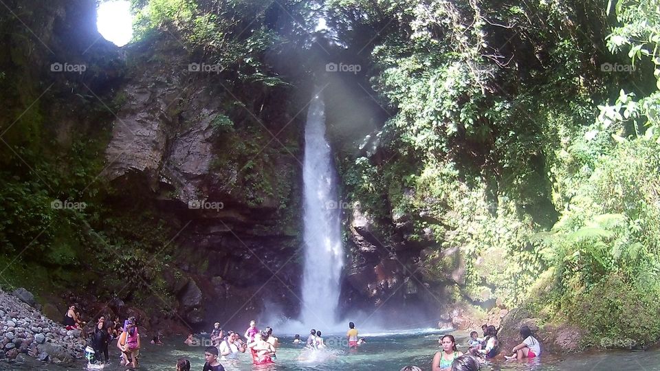 Water, Waterfall, People, Landscape, River