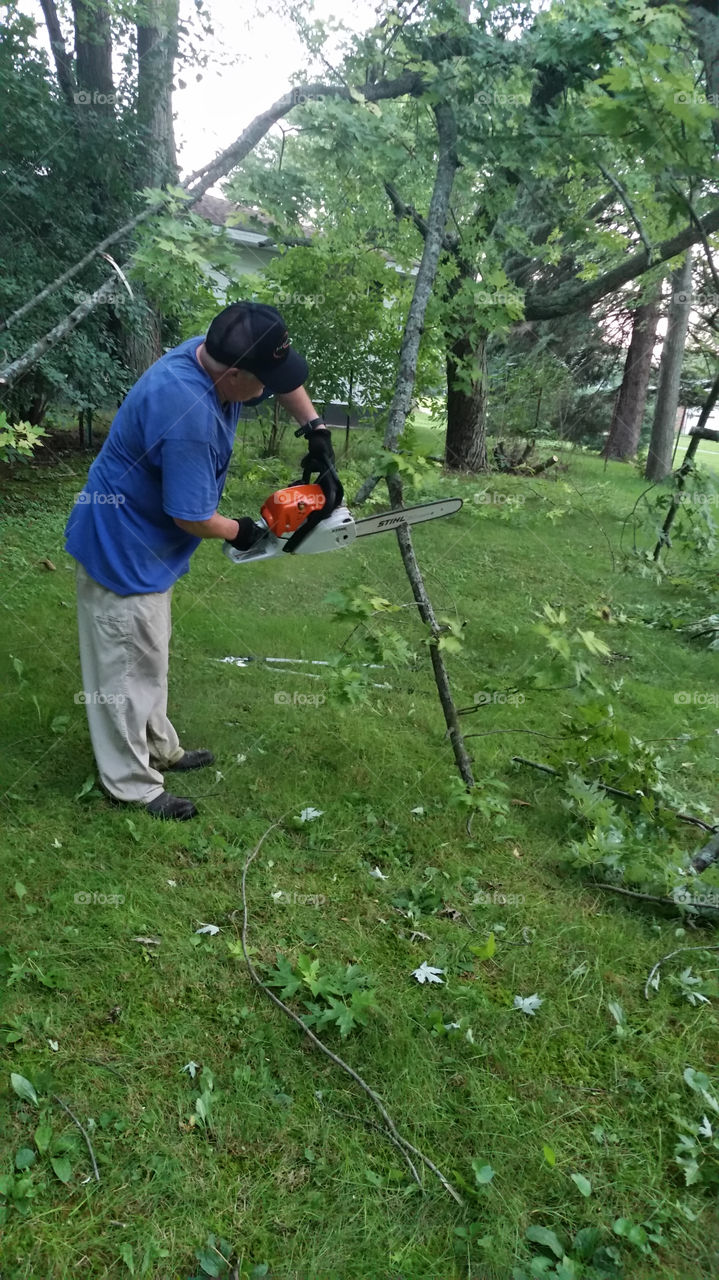 chainsaw clean up