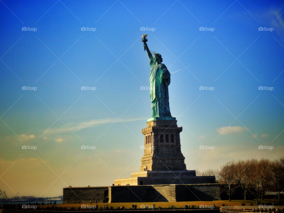 scenery new york freedom statue of liberty by LARascal