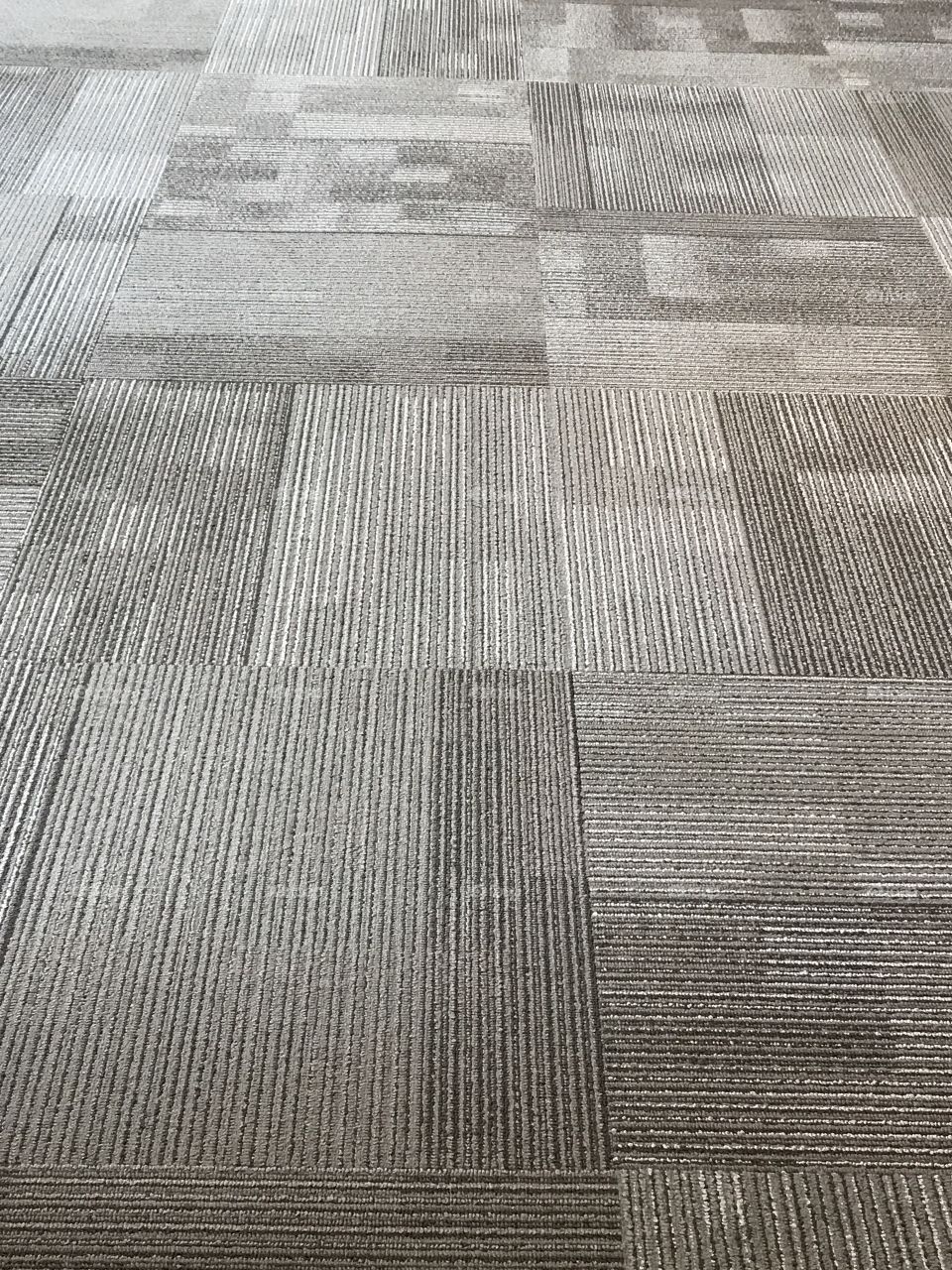 Symmetrical carpet in grey
