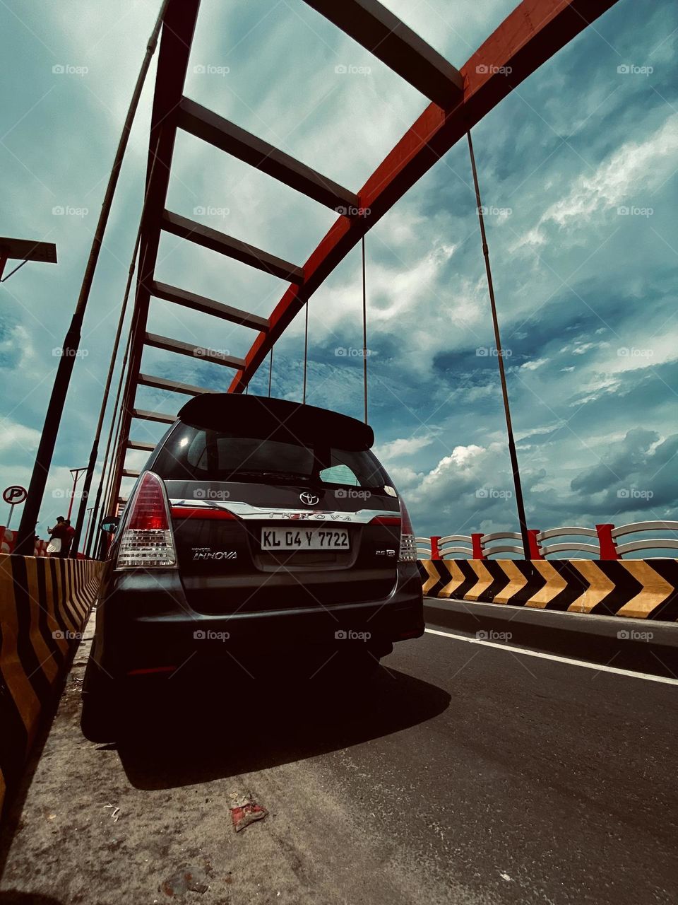 CAR ON A BRIDGE 