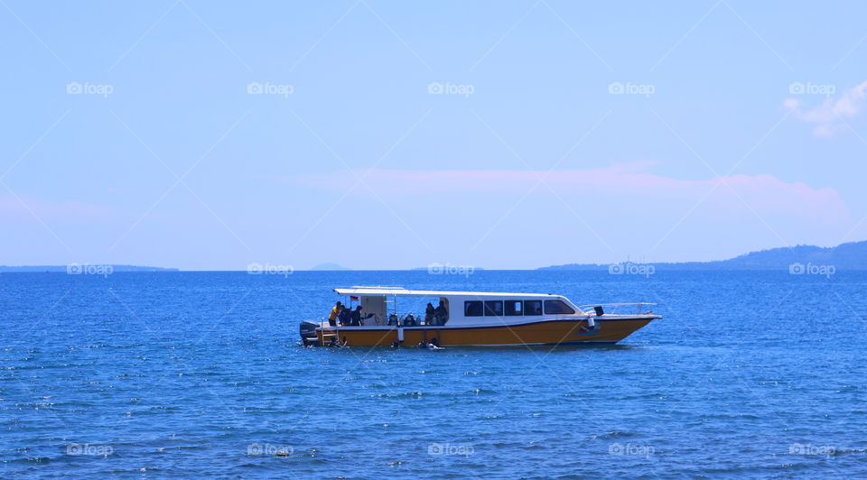 Dive boat in front Malalayang, Manado!!!