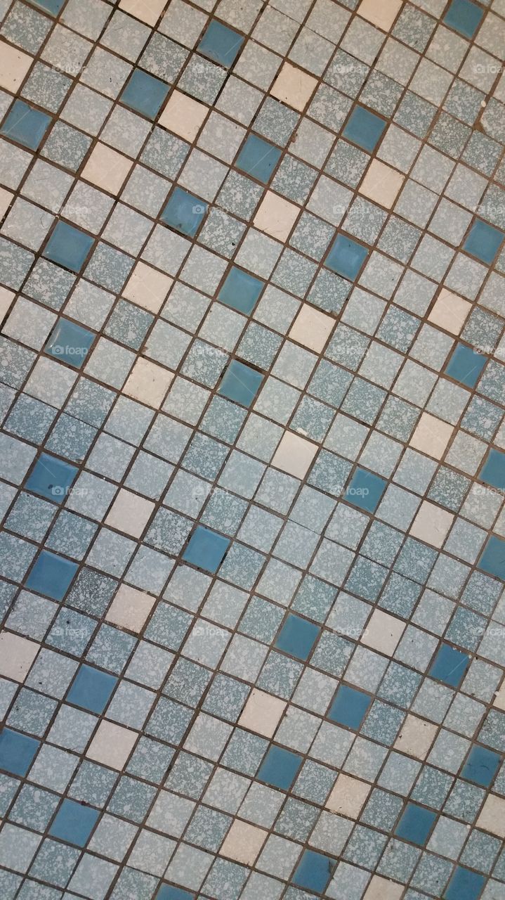 old school tile. bathroom floor