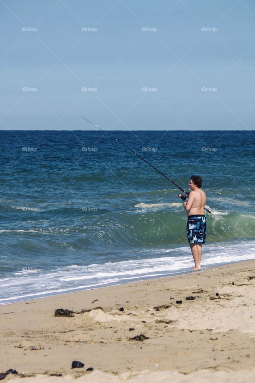 Fishing at sea