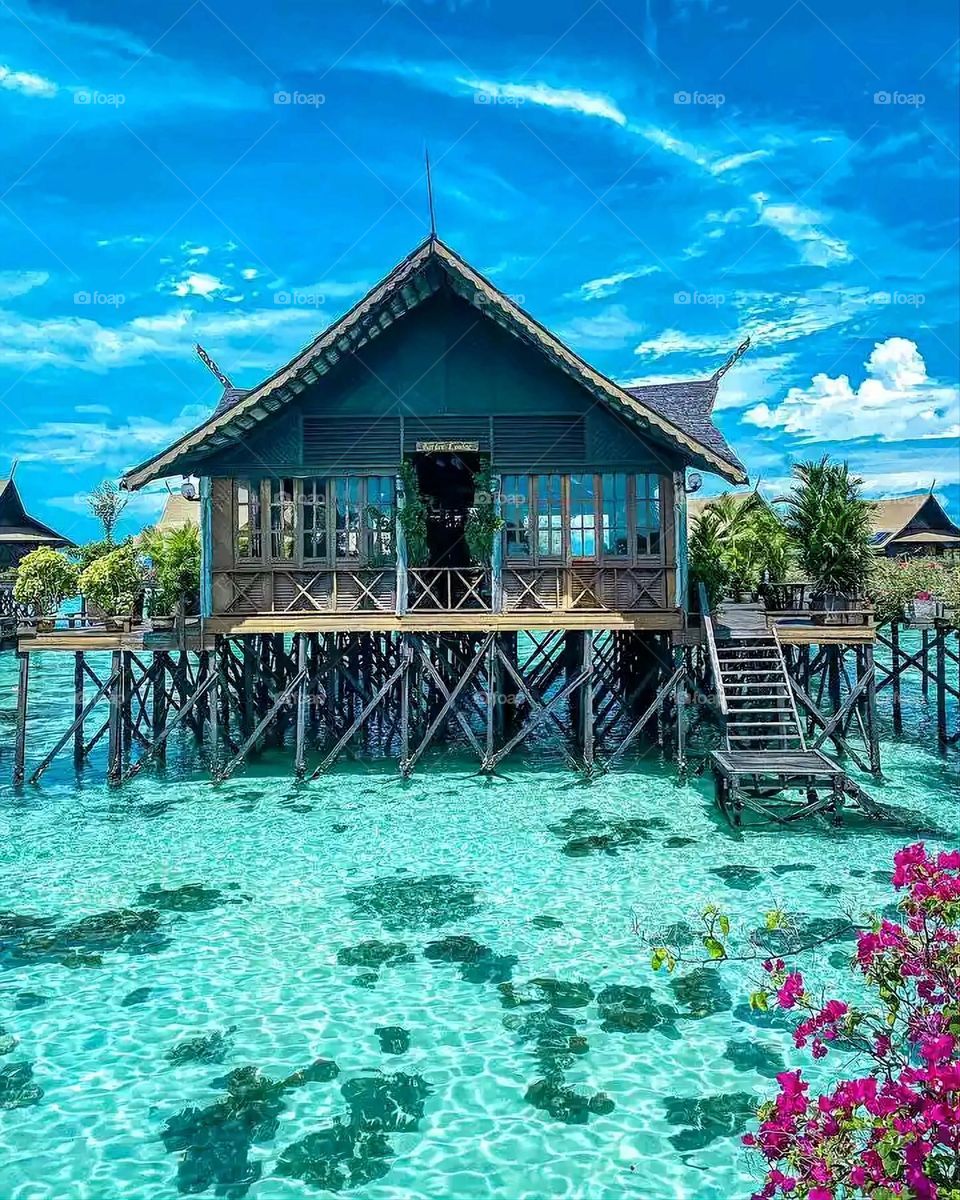 Glory be to God, the magnificent and picturesque view and the natural green trees are a view that is nothing more wonderful than it