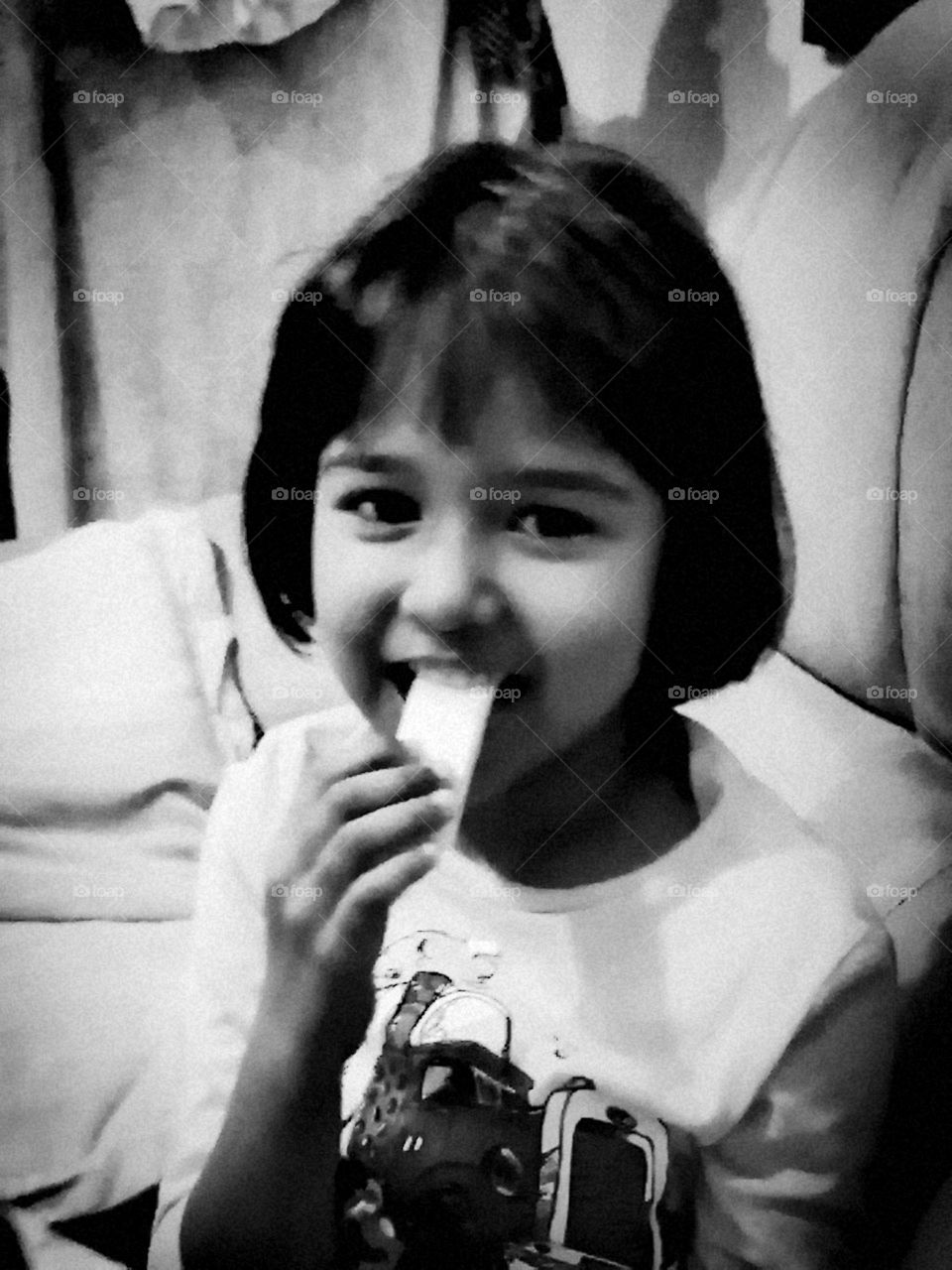 Enjoying evening biscuit