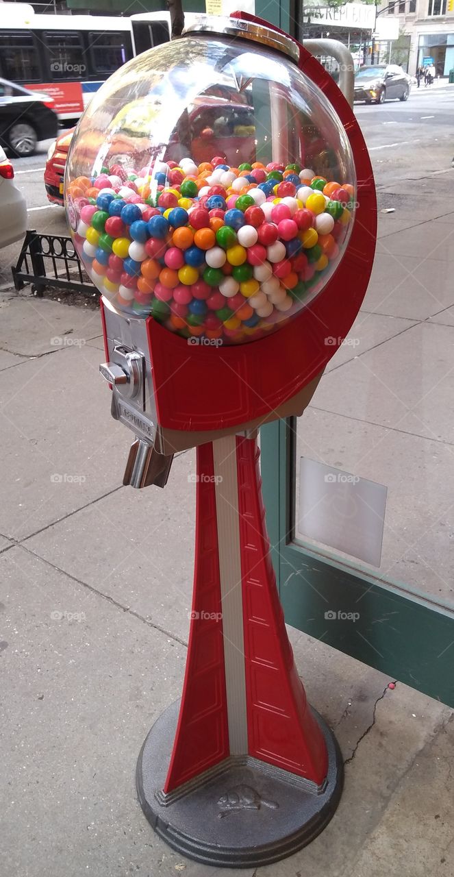 Colorful Gumball Machine NYC